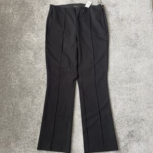 Loft Pants Womens 8 Tall Black Curvy Kick Crop Stretch Side Zip Slacks NEW